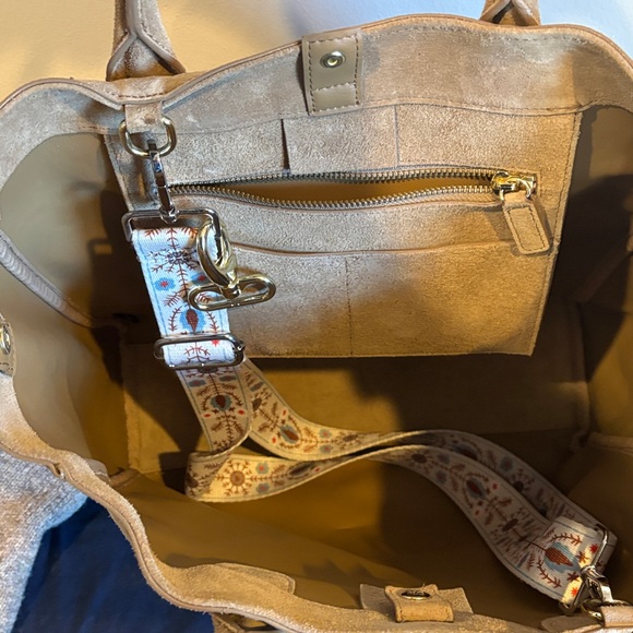 Brooks Brothers Suede Luxury Handbag - Picture 3 of 6